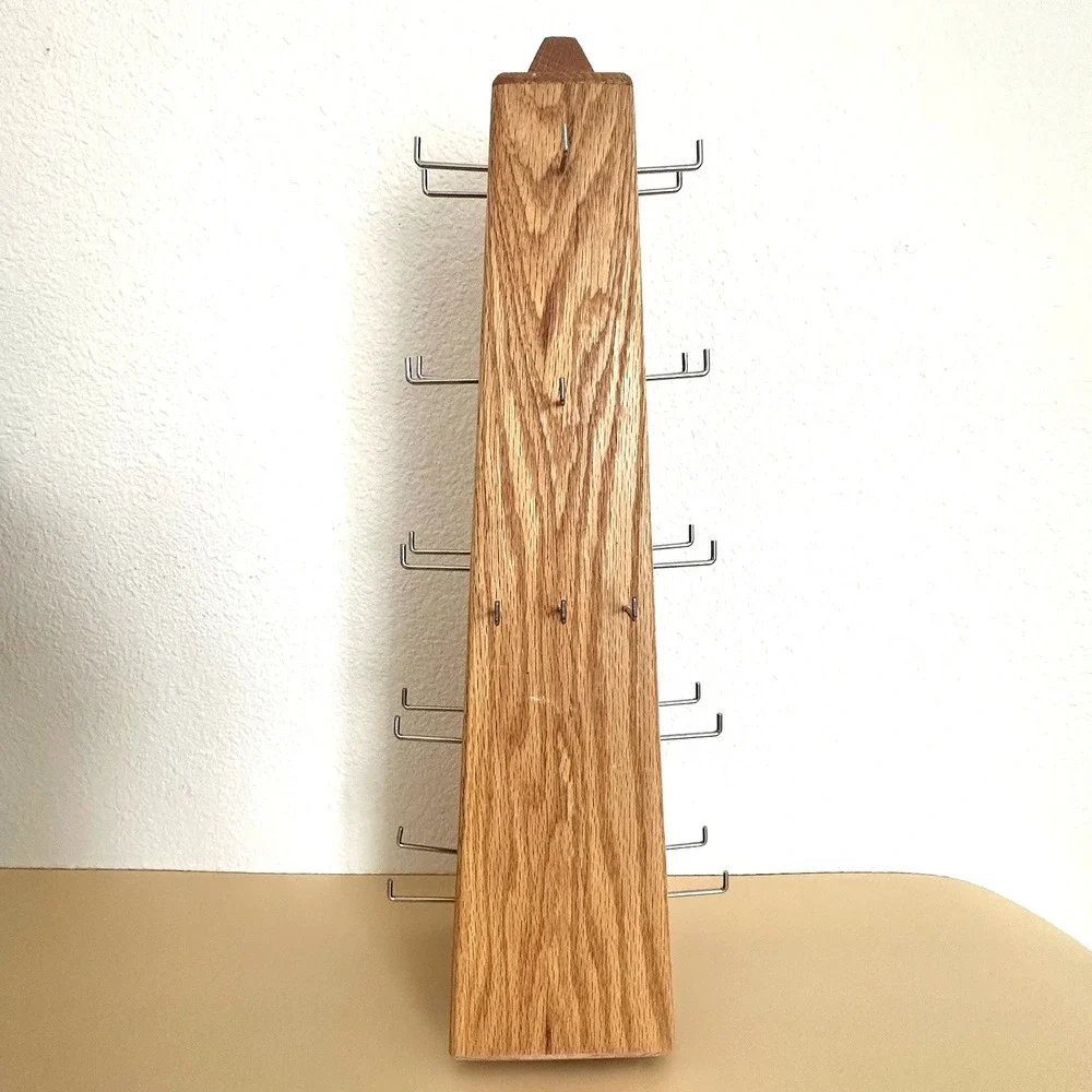 Wood Rotating Jewelry Display Stand 21.5